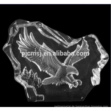 Crystal Eagle Figuren Glas Eisberg für Hauptdekorationen